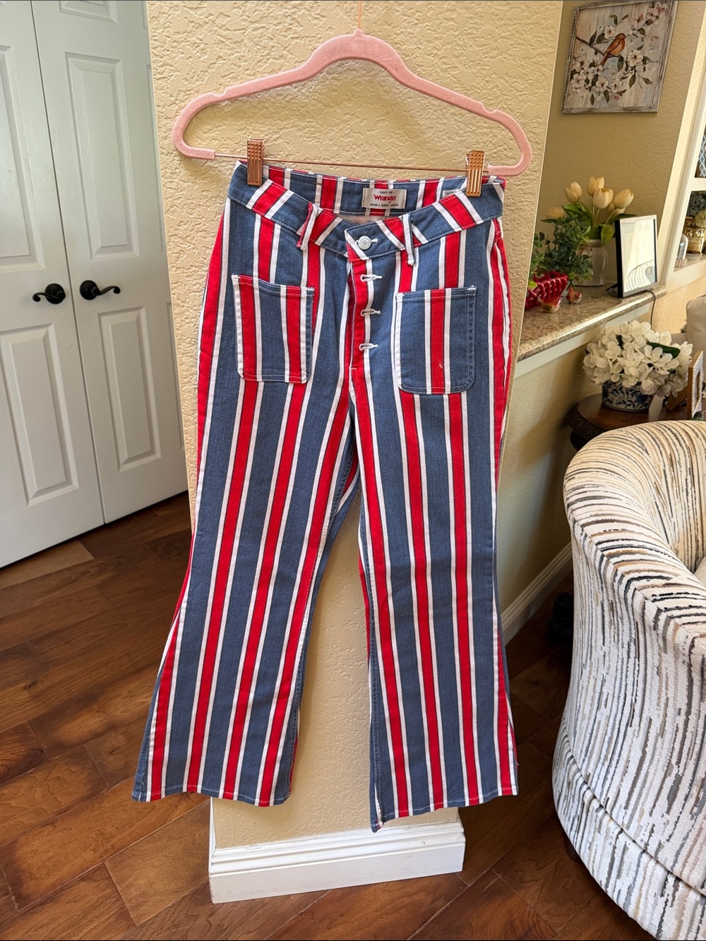 Wrangler Red, Blue & White Striped Women's Jeans